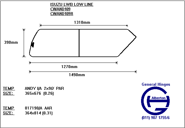 ISUZU LWB LOW LINE (CLEAR) RH - Image 2
