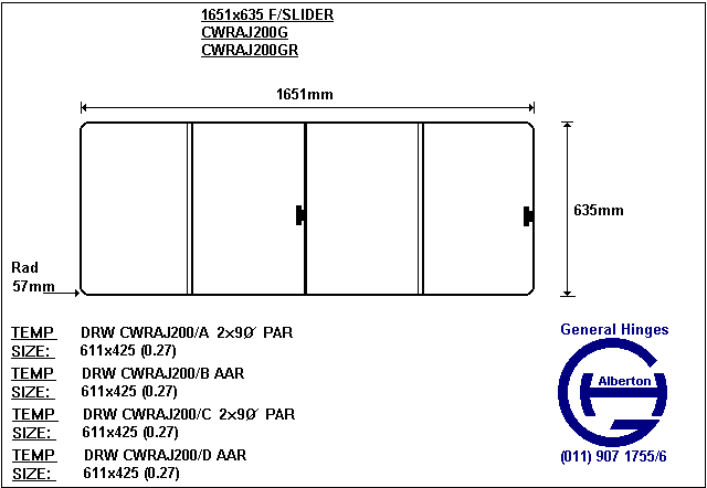 1651x635 F/SLIDER (GLASS) LH - Image 2