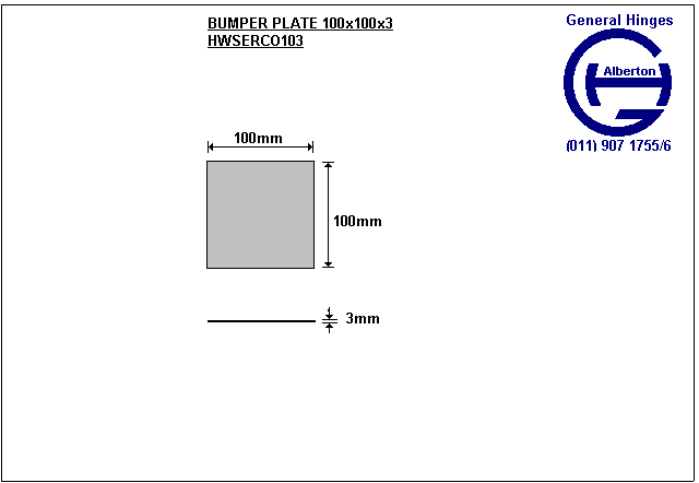 BUMPER PLATE 100x100x3 - Image 2