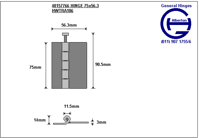 40157766 HINGE 75x56.3 - Image 2