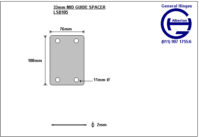 33mm MID GUIDE SPACER - Image 2