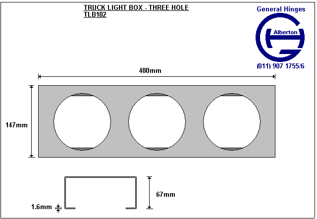 TRUCK LIGHT BOX - THREE HOLE - Image 2